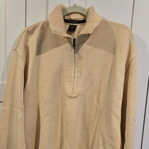 Men's Paul & Shark Yachting half-zip sweater in 100% pure virgin wool, size L